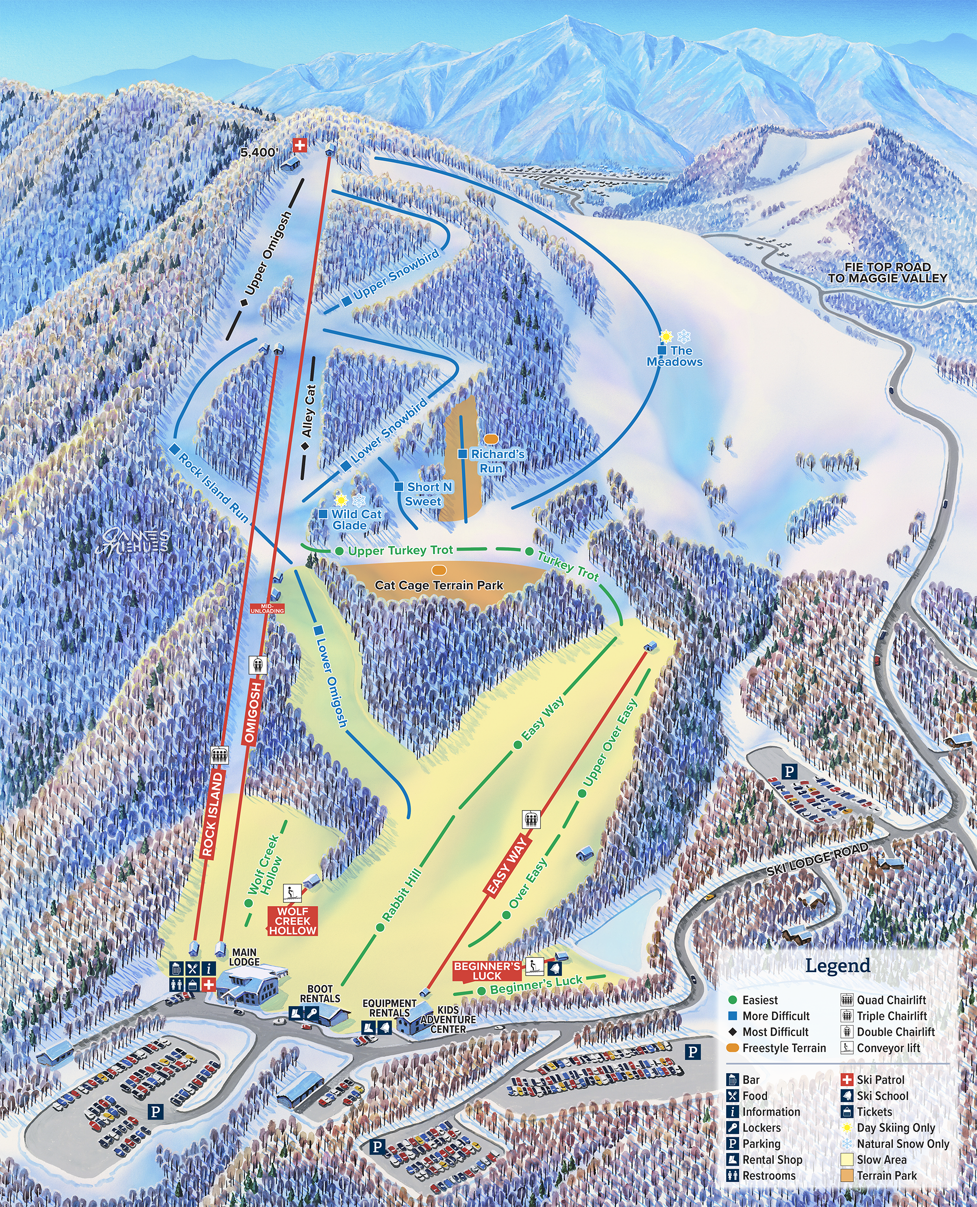 Trail Map - Cataloochee Ski Area