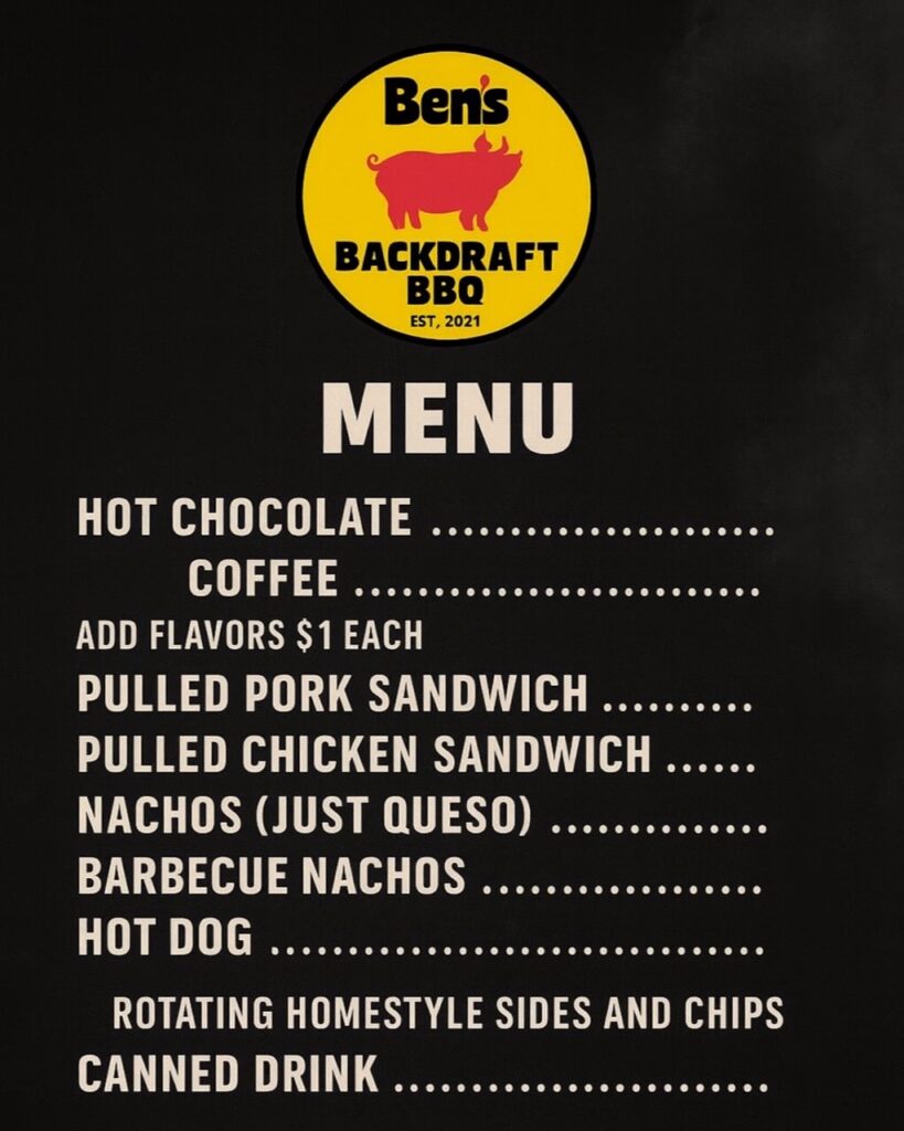 bens bbq menu